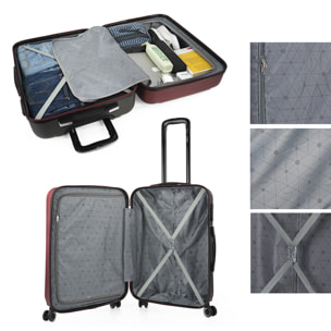 Maleta Itaca Tiber Set De 2 Unidades Granate-Antracita