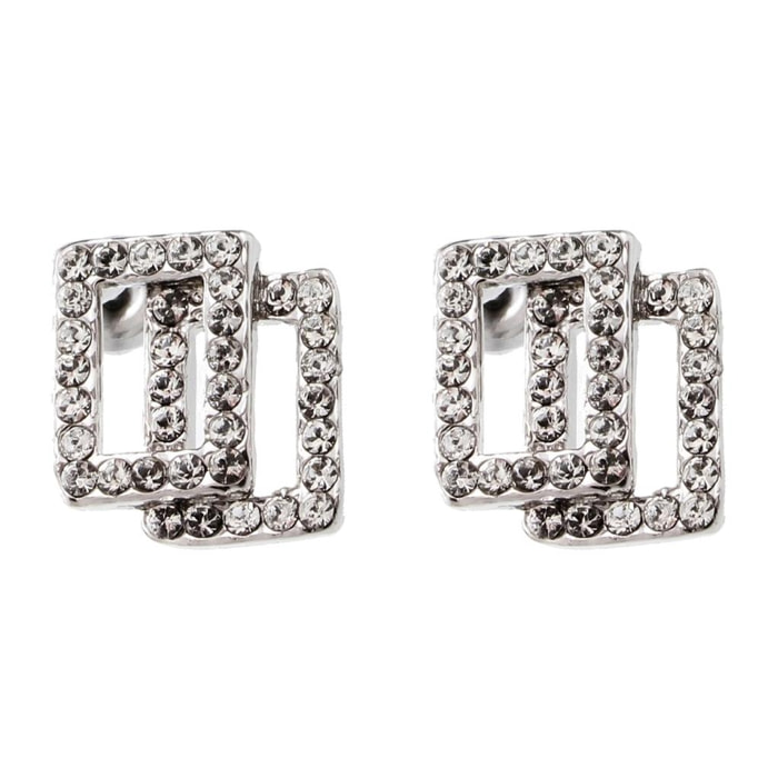 Pendientes Square adornado con cristales de Swarovski