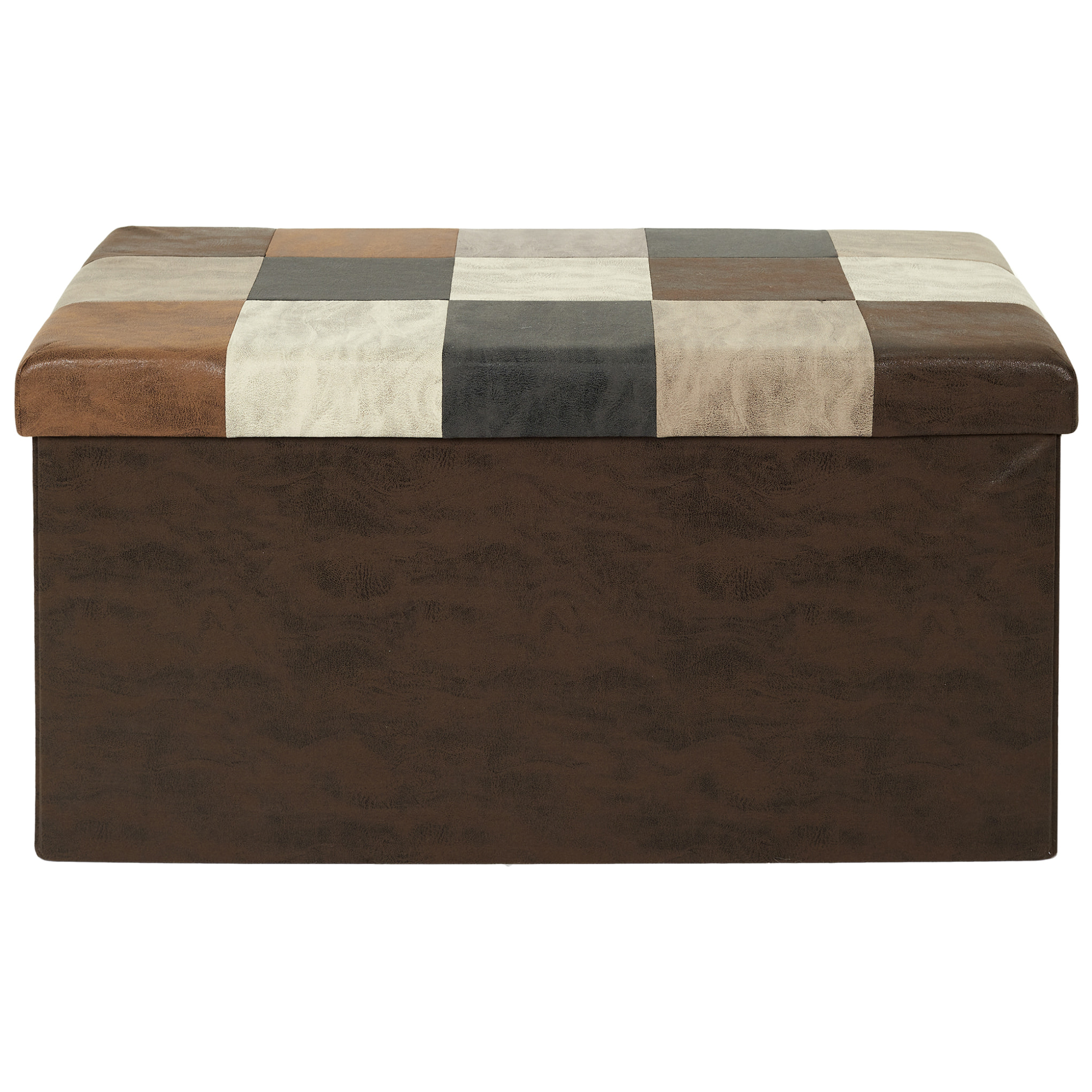 Coffre Banc Pliable Patchwork Pu M2