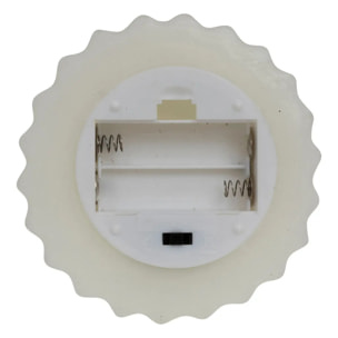 Bougie LED forme sapin H.13cm blanc