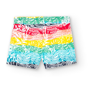 Bermudas para niÃ±o estampadas en azul marino, Camiseta, niÃ±o