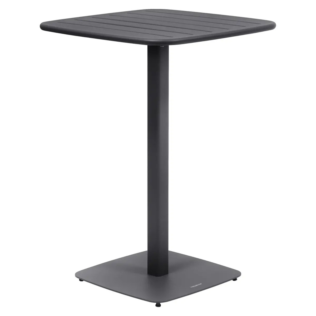 Table haute de jardin 2 places Alegoria 70x70cm gris graphite