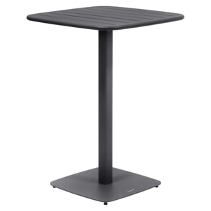 Table haute de jardin 2 places Alegoria 70x70cm gris graphite