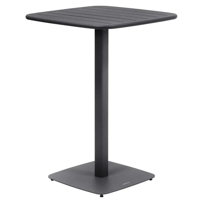 Table haute de jardin 2 places Alegoria 70x70cm gris graphite