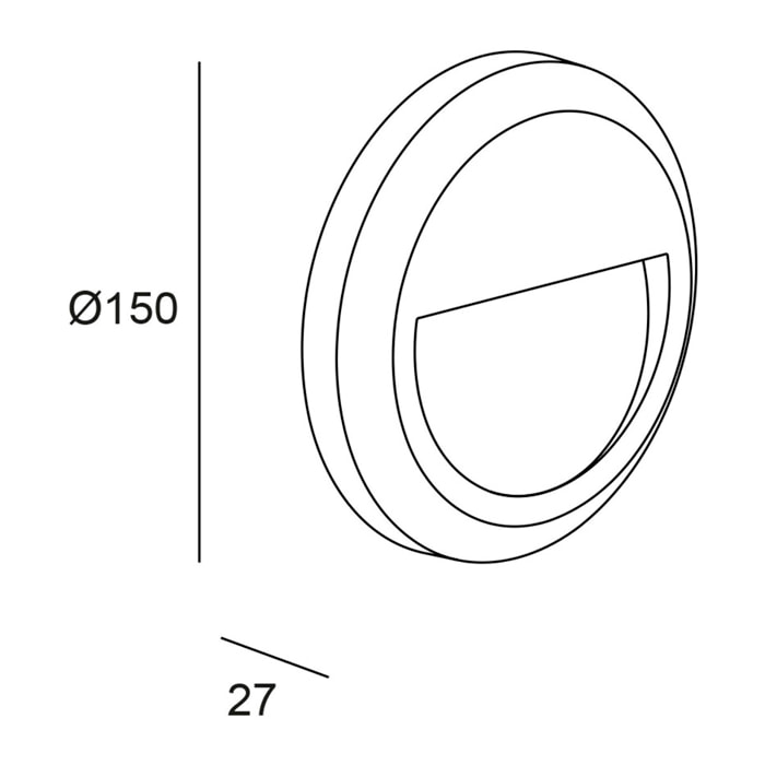 Forlight Siram aplique exterior con luz led blanco cálido en color blanco