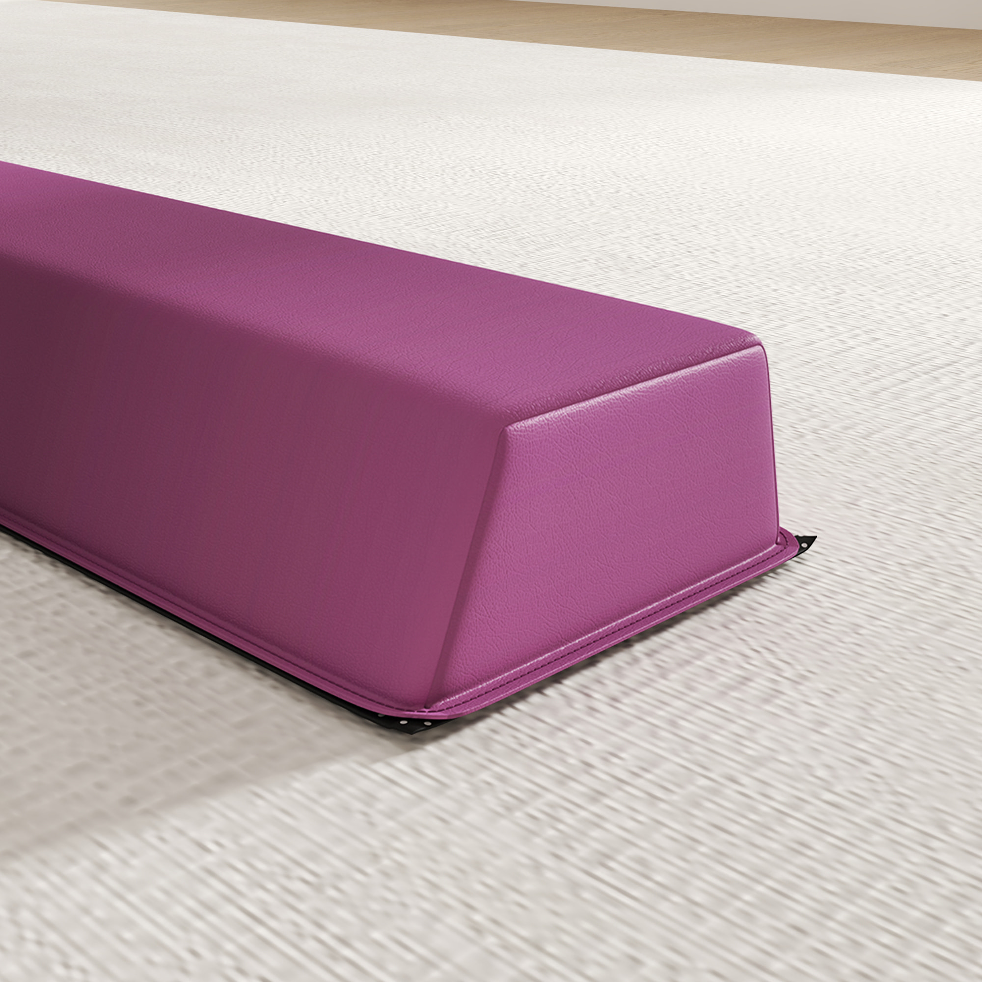 Poutre de gymnastique pliable 236cm fond antidérapant poignée transport violet rose