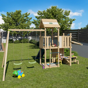 Aire de jeux bois 2,20 m SNACK XPRESSION 2 - 12 enfants