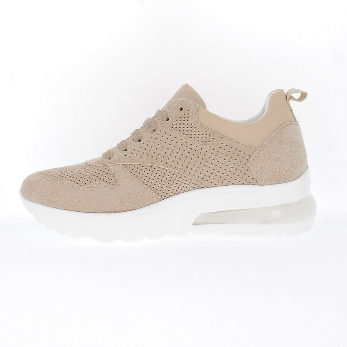 Armata di Mare Scarpe Donna Sneakers Casual con la Zeppa con Soletta Rimovibile in Memory Foam AMD S22H1017 Beige