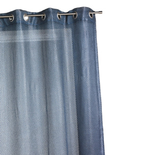 Voilage en organza fantaisie  - Effet 'résille' - Bleu