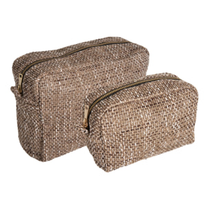 Borse da Toilette Safi Brown Mix — Set di 2