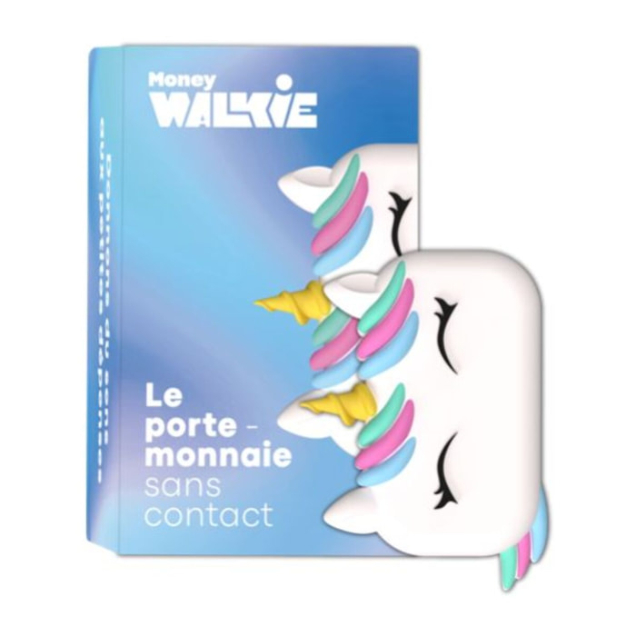 Coque MONEY WALKIE Porte monnaie sans contact Licorne