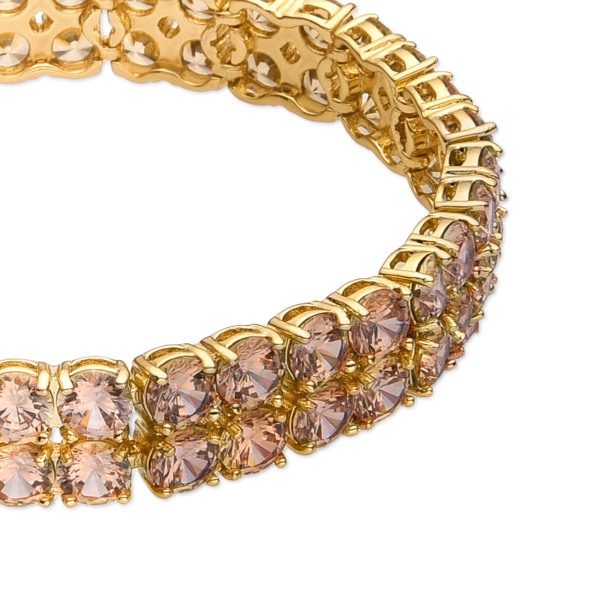 Pulsera con Circonita Brillante acabado oro 18k