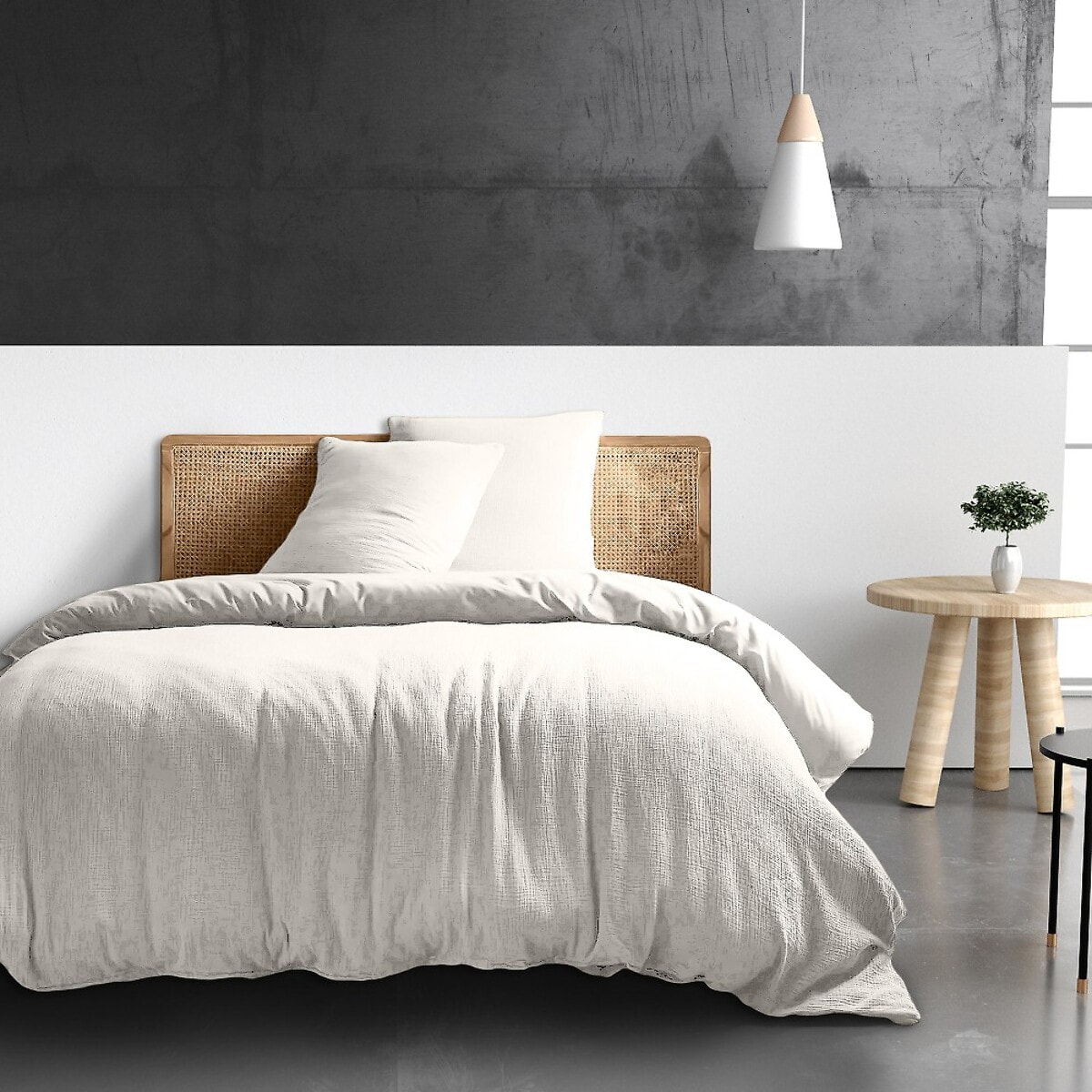 Housse De Couette 100% Gaze De Coton Blanc Pur