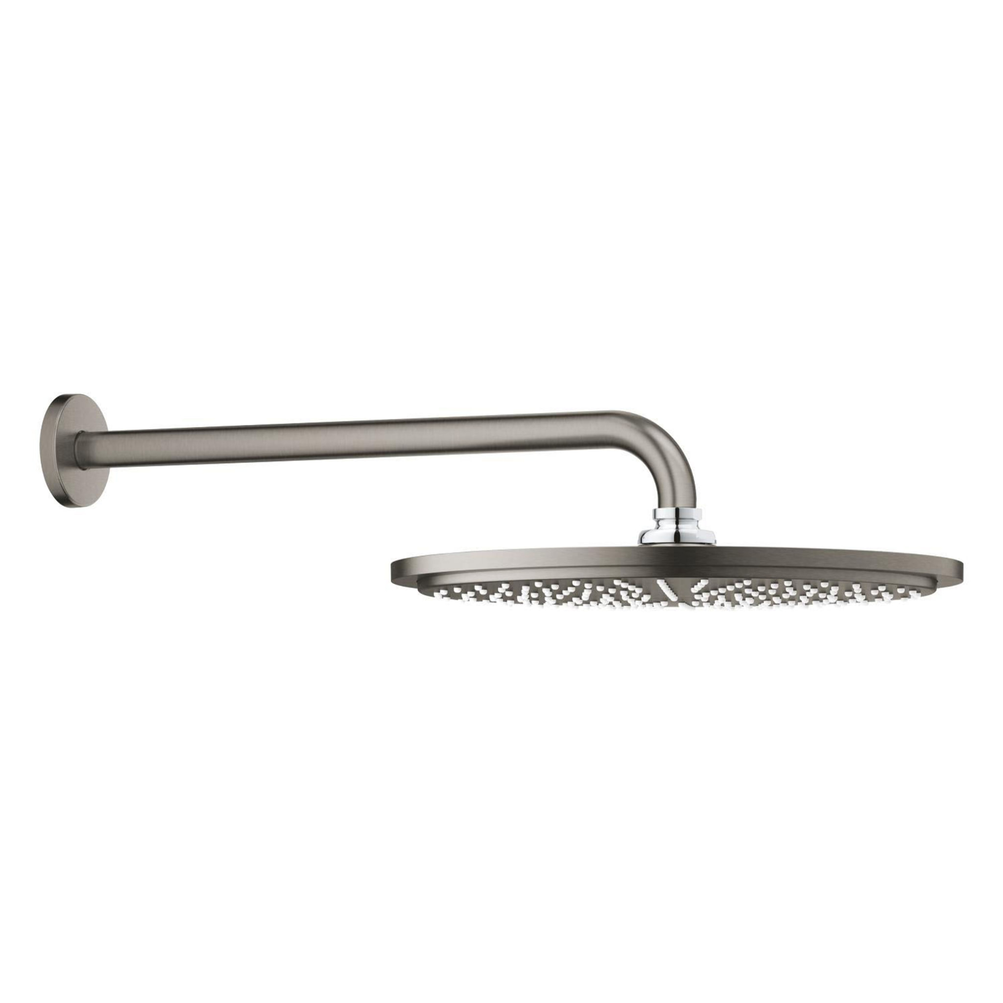 Ensemble douche de tête et bras 380 mm, 1 jet - Hard Graphite brossé