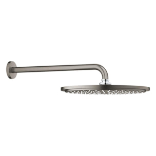 Ensemble douche de tête et bras 380 mm, 1 jet - Hard Graphite brossé