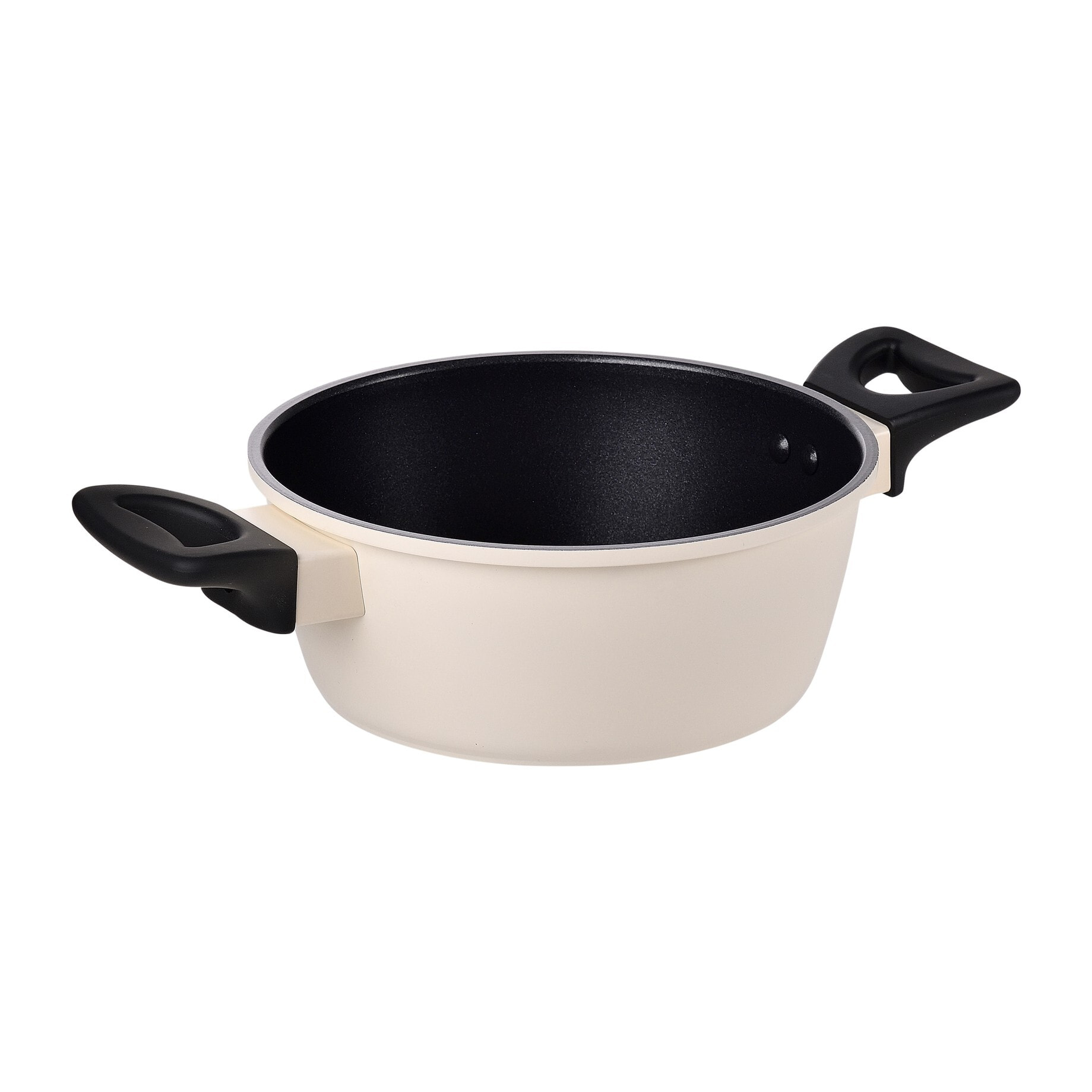 Cacerola con tapa en aluminio forjado de color blanco, apta para inducción y expert nerja san ignacio
