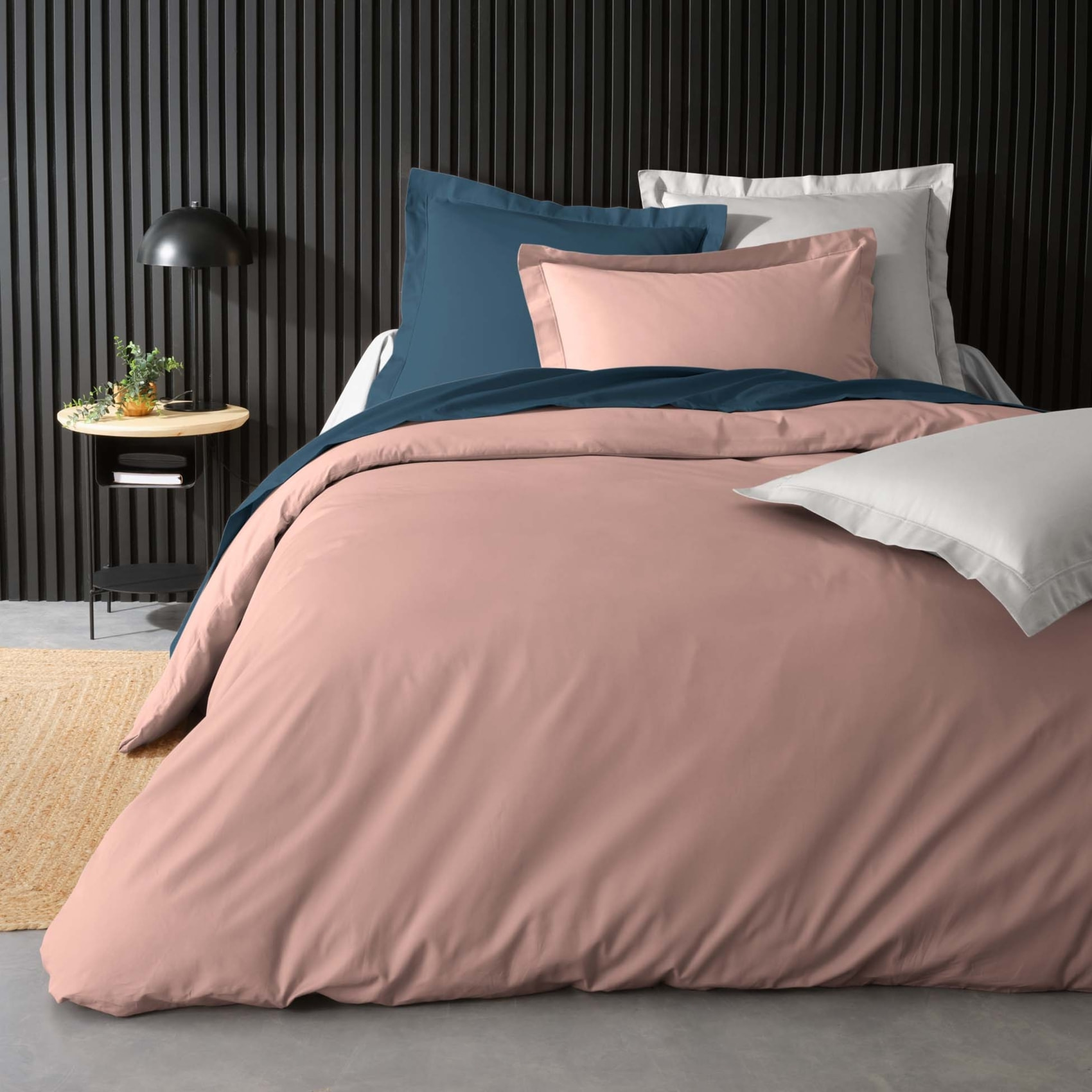 Housse de couette 100% Percale de Coton ORIGINE - Rose
