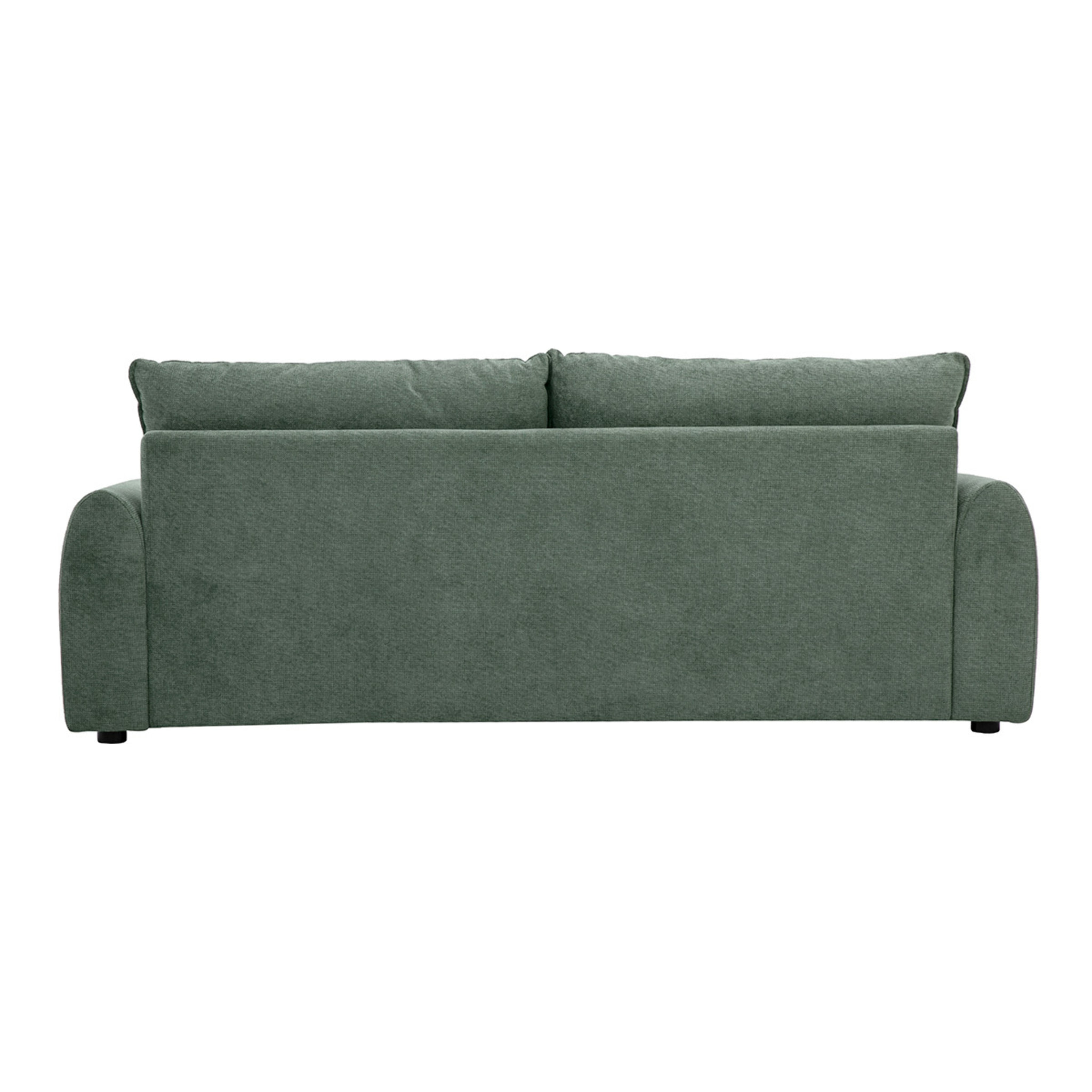 Canapé 3 places en tissu chenille vert kaki PIO