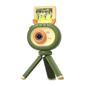 Foto digitale da 40mpx e videocamera FHD per bambini. Schermo pieghevole da 2 pollici. Include treppiede con funzione di presa.