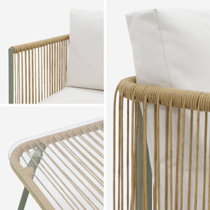 Salon de jardin acier galvanisé et cordage 4 places CESENA