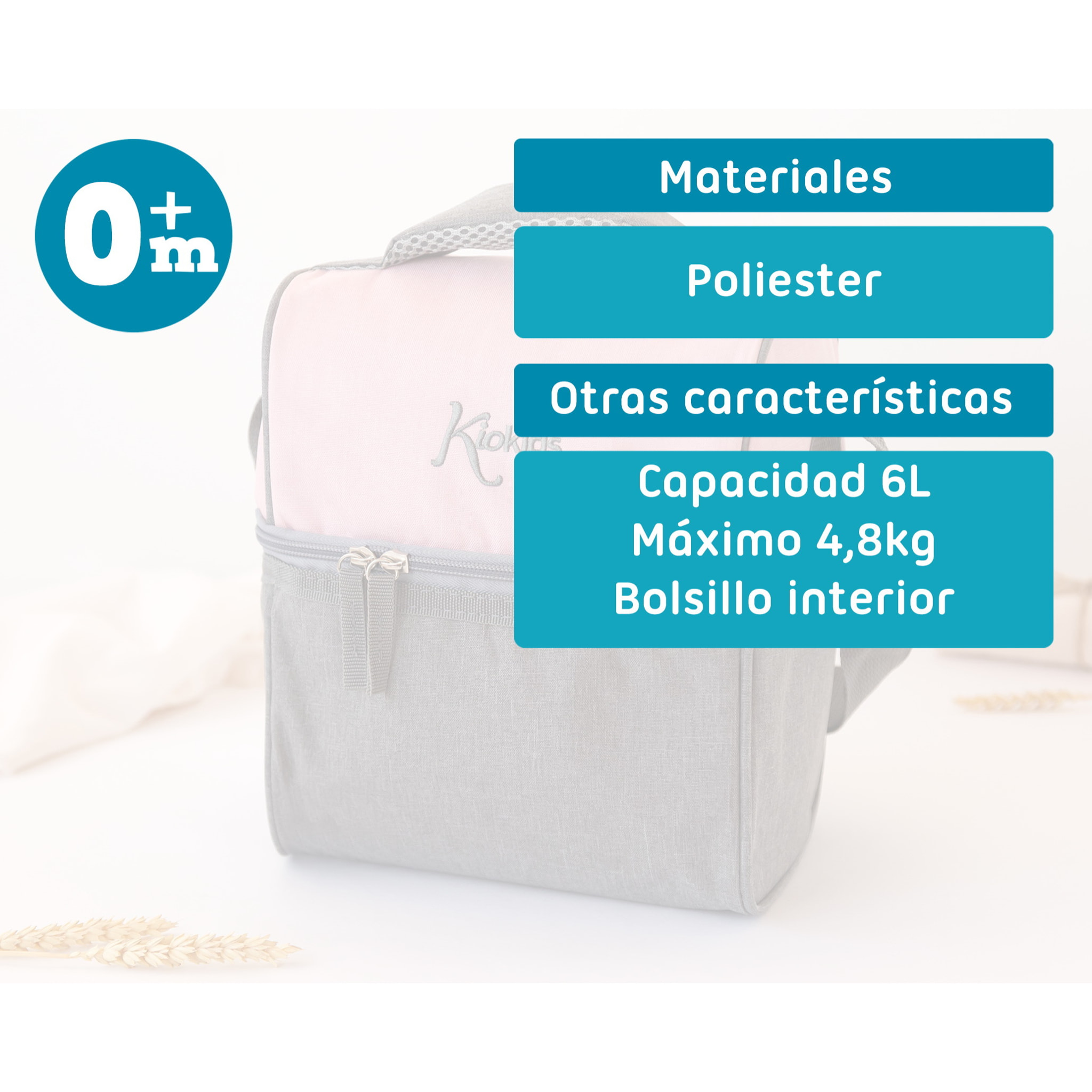 BOLSO TÉRMICO PARA MERIENDA ROSA