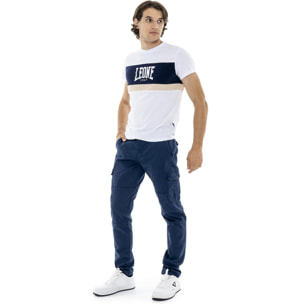 Pantaloni cargo in twill da uomo con passanti Leone Easy