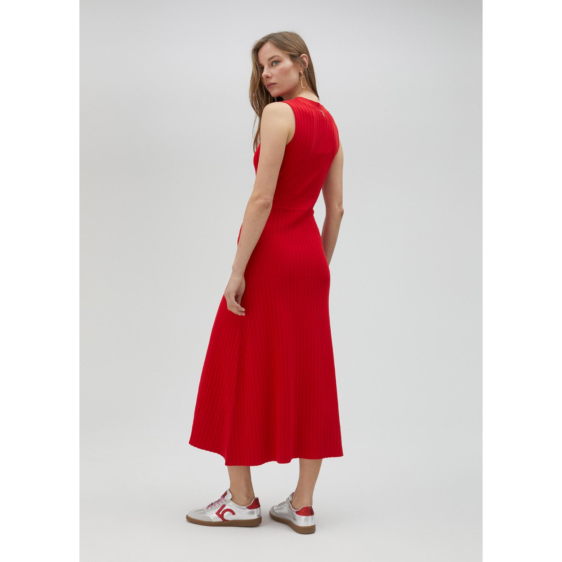 Vestito rosso in maglia