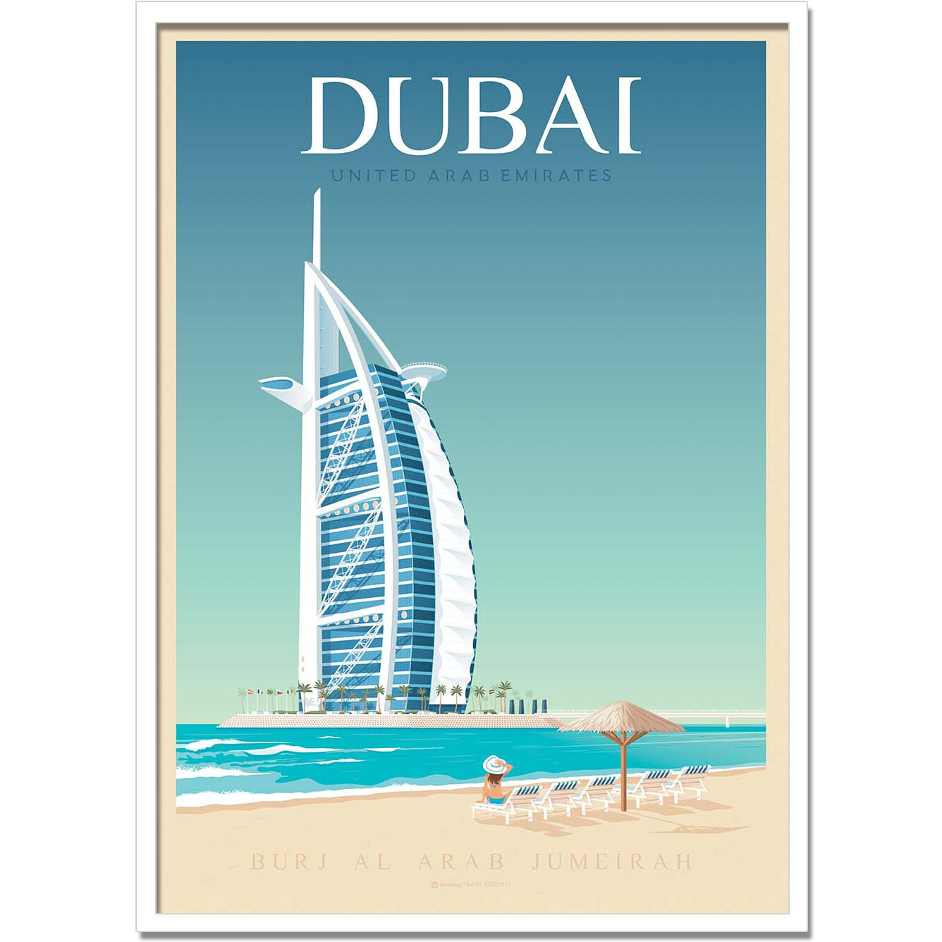Affiche - Dubai - Olahoop Travel Posters