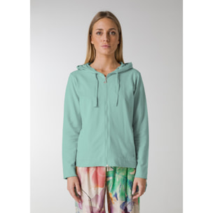 DEHA - Felpa FULL-ZIP HOODIE in cotone per donna