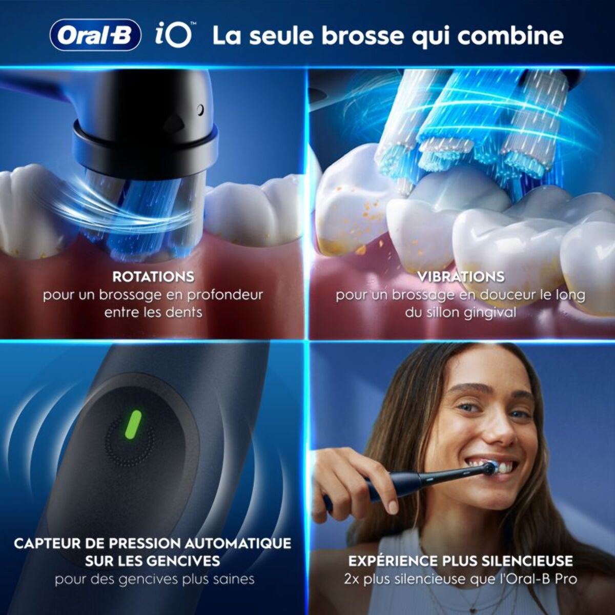 Brosse à dents électrique ORAL-B iO2 Marine Blue Deep Clean + Travel Case
