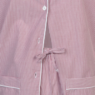 Pigiama leggero DONNA righe bordeaux