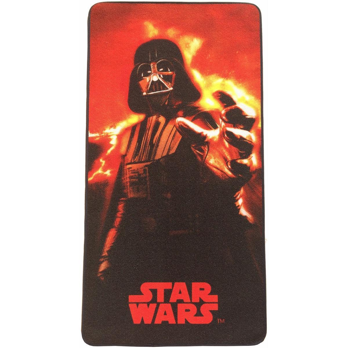 tapis chambre 67x125 tissé rouge rectangle motif enfant STAR WARS 6