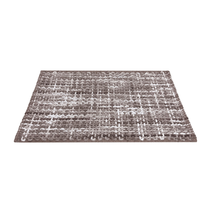 Tappeto Bagno Doccia Antiscivolo Super Assorbente Modello Plot Tortora