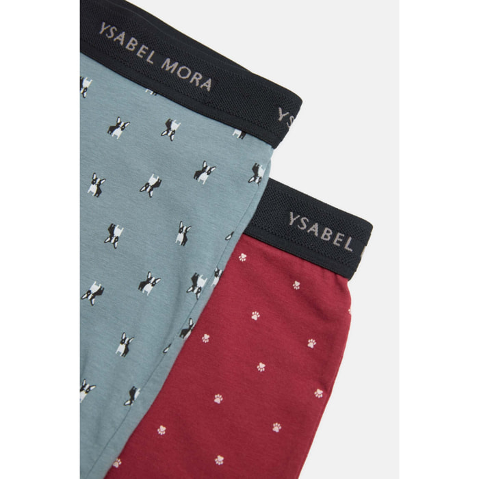 Confezione da 2 boxer con stampa di cani