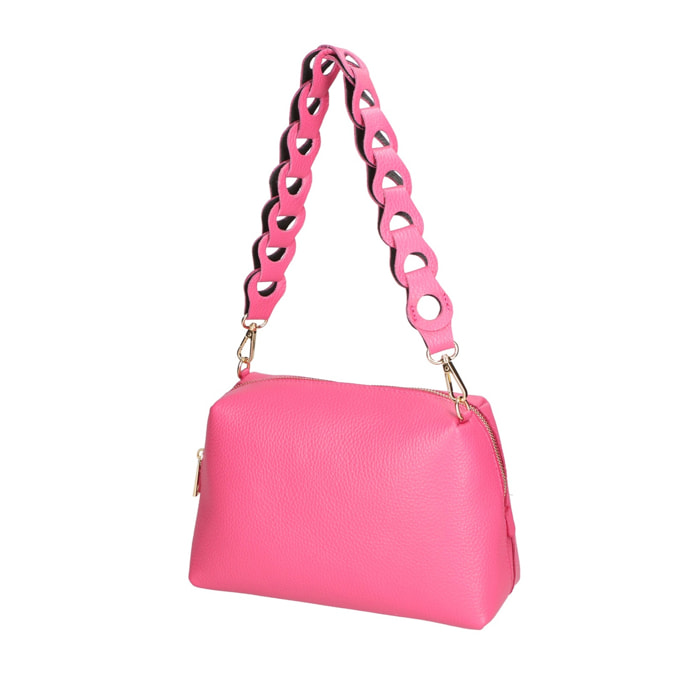 Borsa a spalla da donna - Modello Livia - Vera pelle - 26.0 x 16.0 x 9.0 cm