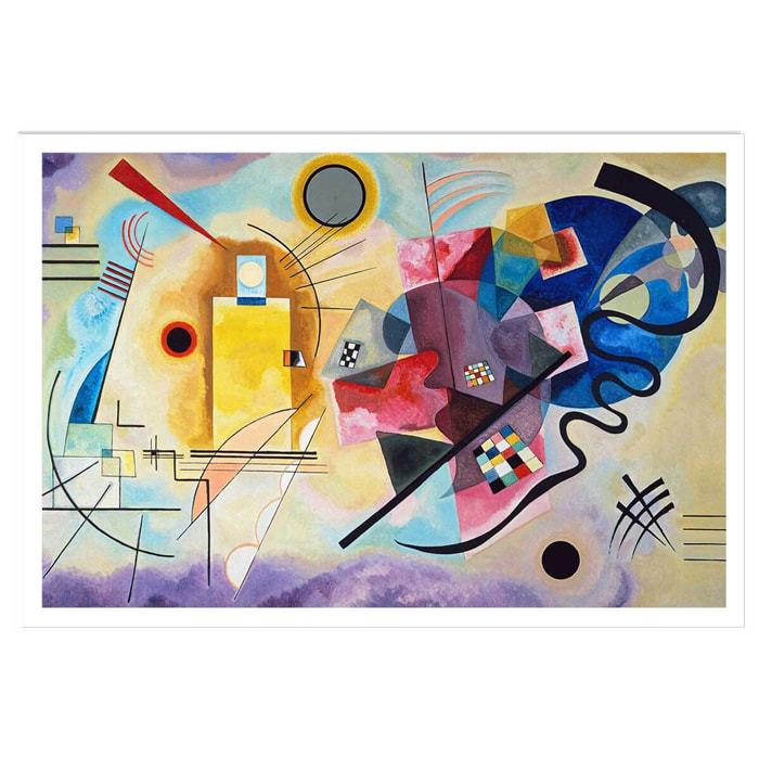 Poster Jaune, rouge en bleu par Wassily Kandinsky Affiche seule