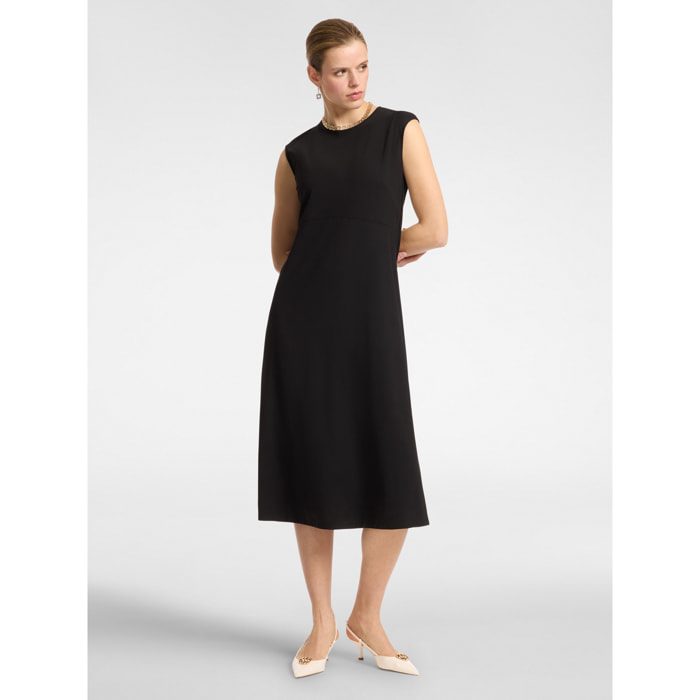 Elena Mirò - Vestido longuette en tejido de punto - Negro