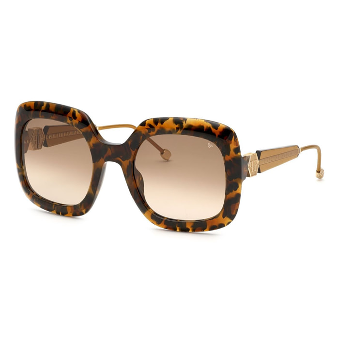 Philipp Plein - lunettes de soleil - marron - Couleur des verres : marron - indice solaire : cat. 3