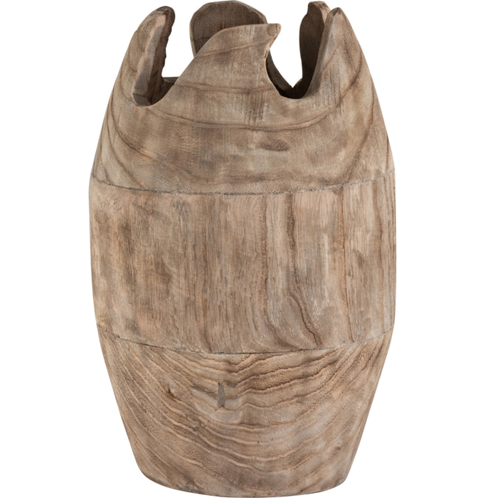 J-Line vase Irregulier - bois - naturel - large