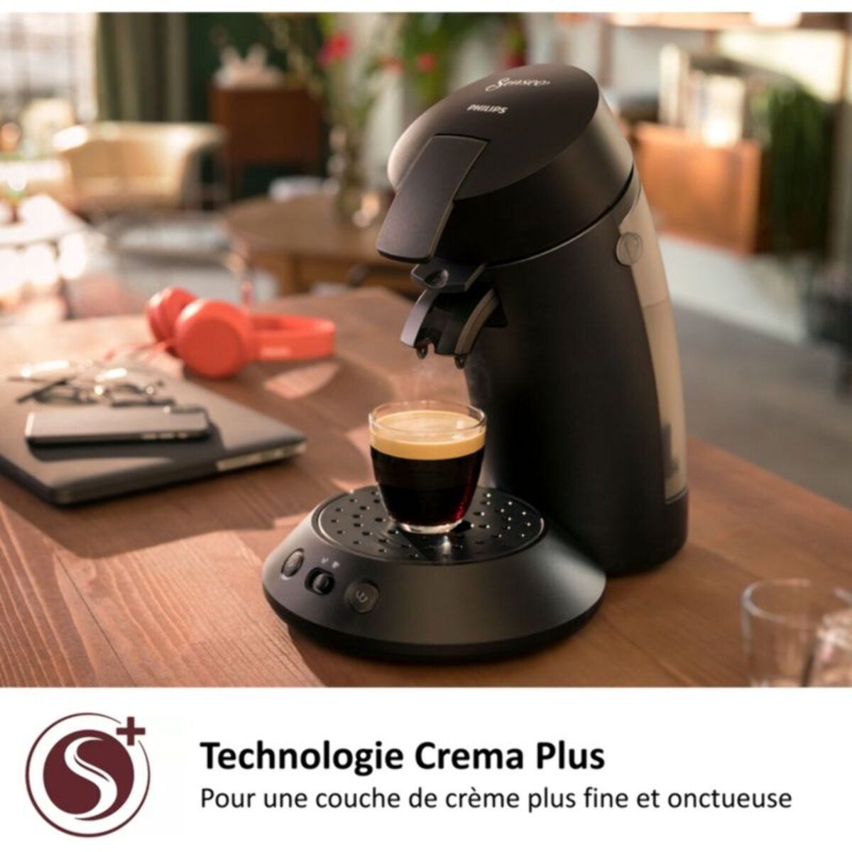 Senseo PHILIPS senseo original plus CSA210/61 noir