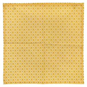 Lot de 4 serviettes de table imprimées "Paty" - jaune ocre - coton 40x40 cm