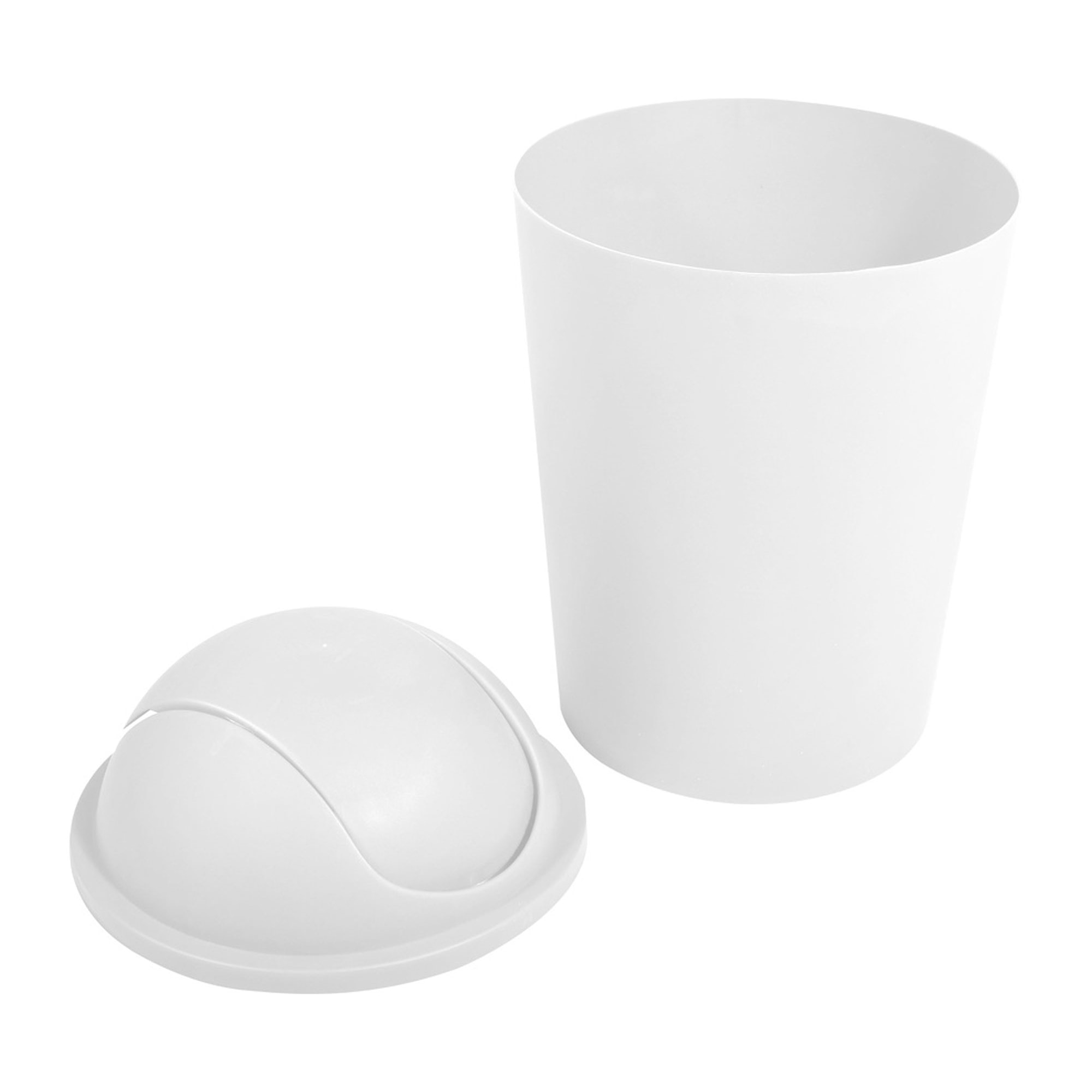 Cubo de Basura "AKO" 5,5L con tapa abatible Blanca