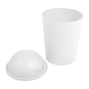 Cubo de Basura "AKO" 5,5L con tapa abatible Blanca