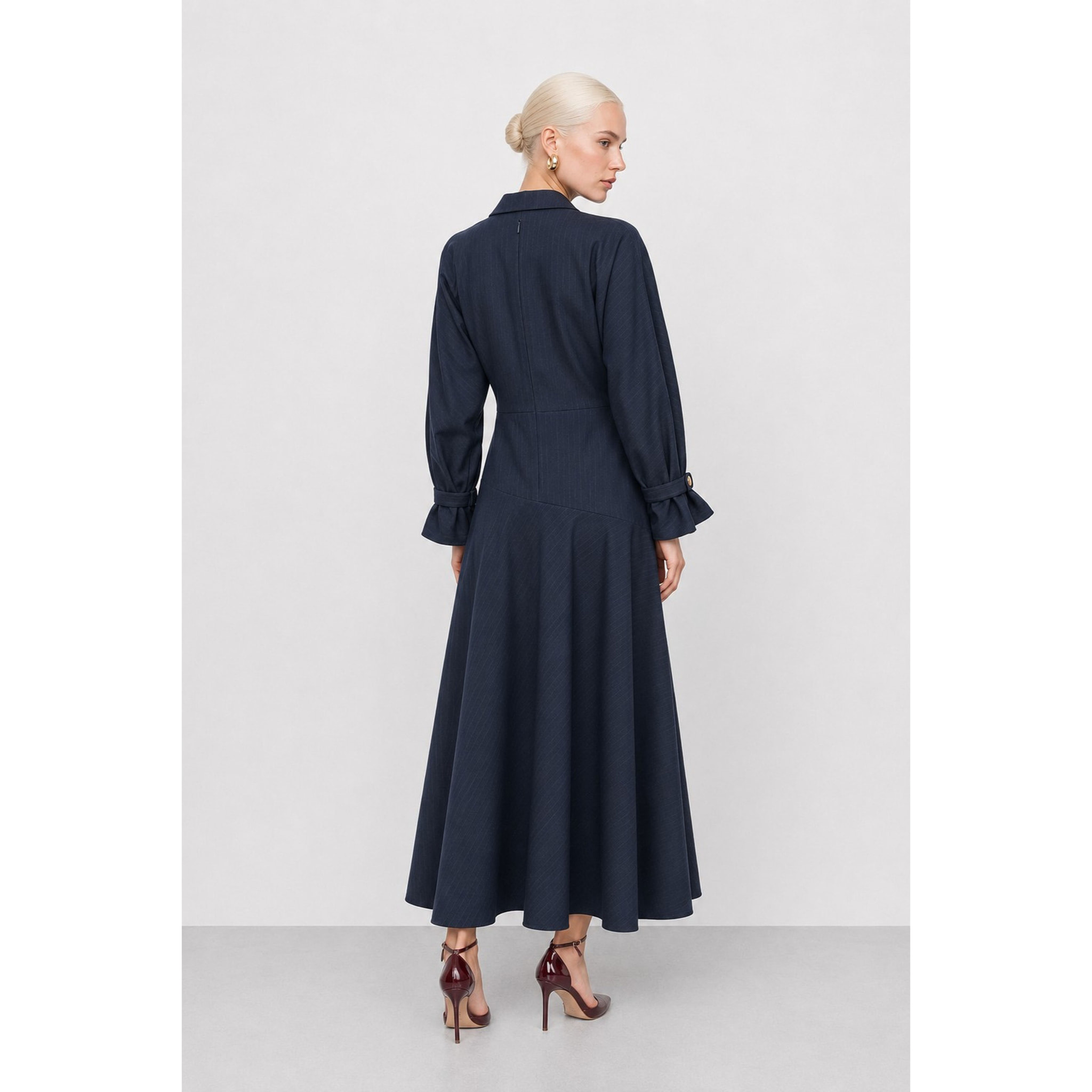 Kocca - Abito da donna a portafoglio midi con scollo a V Donna