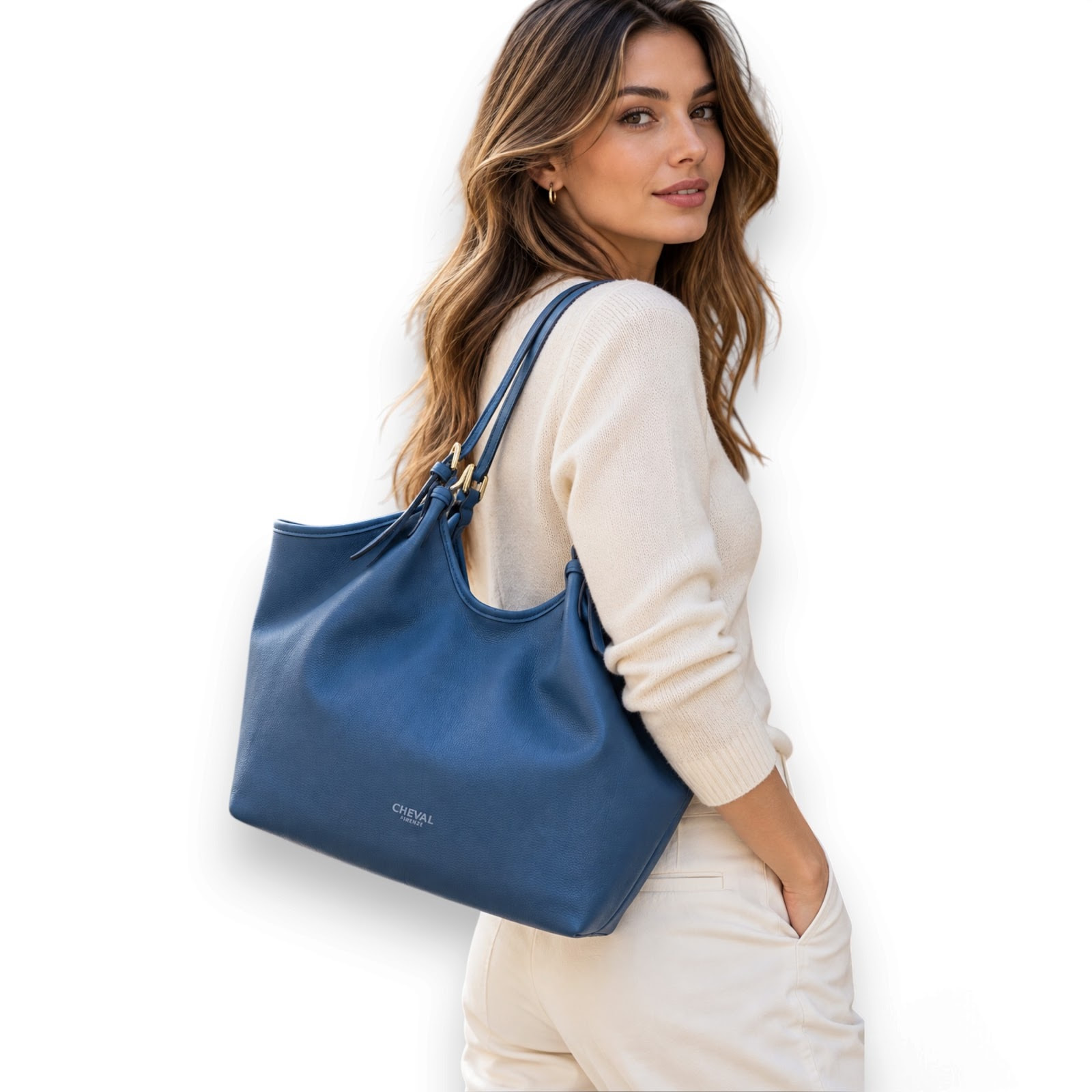 Borsa a Spalla Cheval Firenze Savanah A/S Blu Petrolio