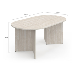Table basse Gabin effet travertin