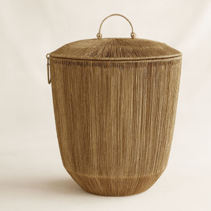 Panier en jute avec couvercle et poignées 45cm SIBU
