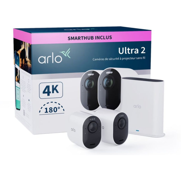 Caméra de surveillance ARLO 2 caméras extérieures blanches Ultra 2