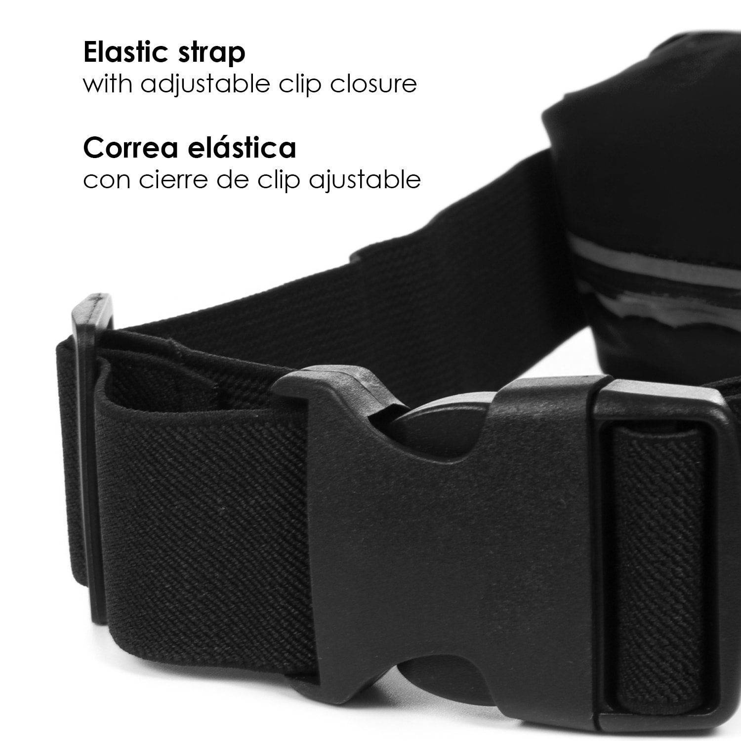 Borsa a vita Wanel con tasca trasparente con funzione touch.