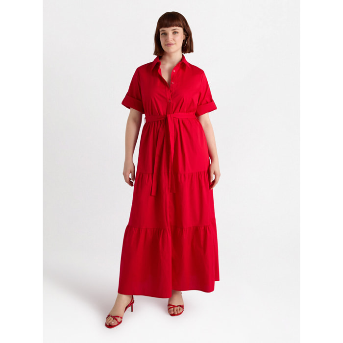 Fiorella Rubino - Vestido camisero largo - Rojo